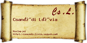 Csanádi Lívia névjegykártya